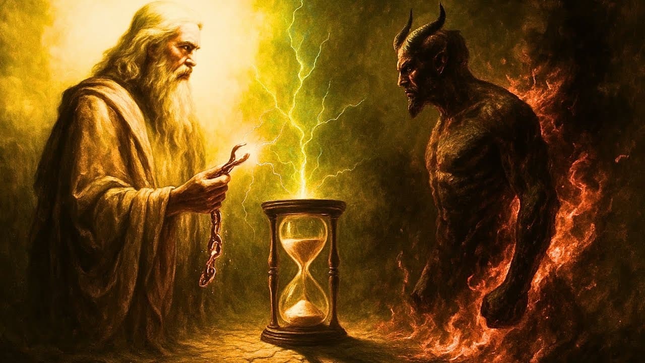 Thumbnail de Por que DEUS mantém SATANÁS vivo?! Ninguém esperava por essa resposta